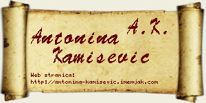 Antonina Kamišević vizit kartica